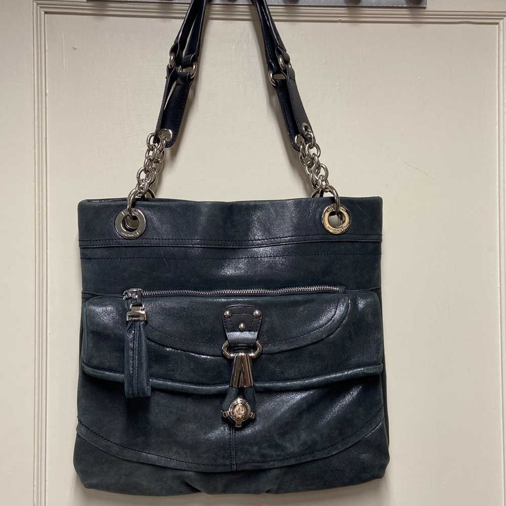 B Makowsky Charcoal Bag